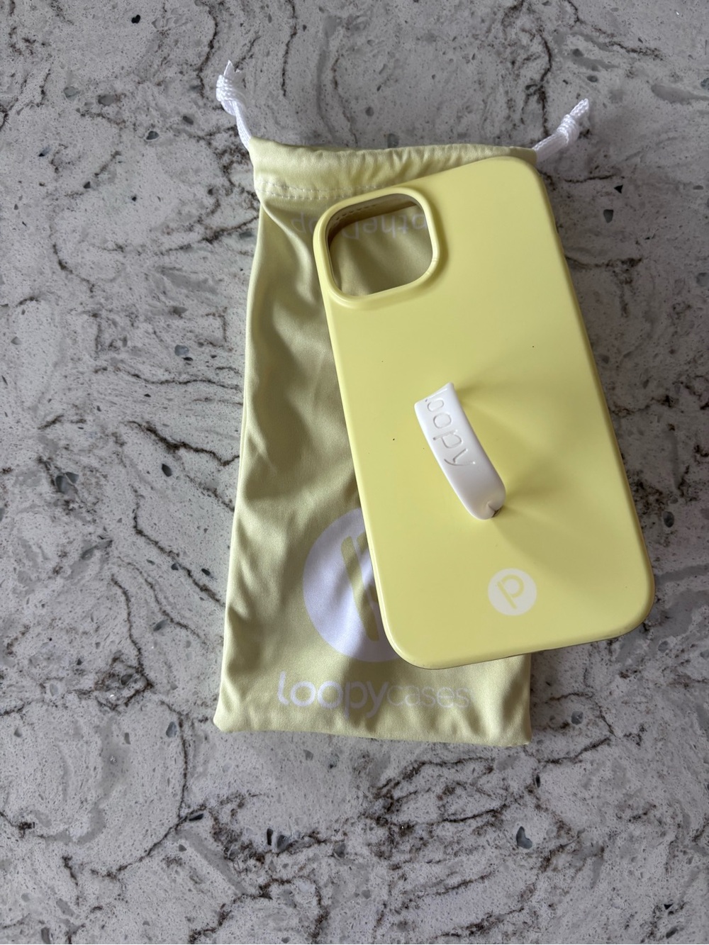 Loopy Case Yellow Phone Case with White Loop Grip